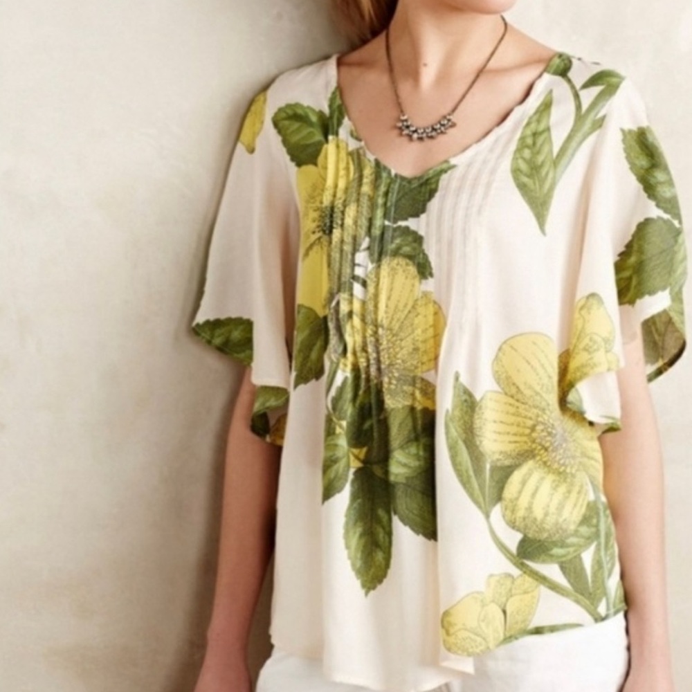 Anthropologie MAEVE Maya flutter blouse